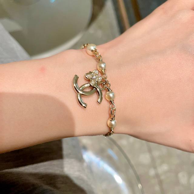 香奈儿珍珠 双C手链