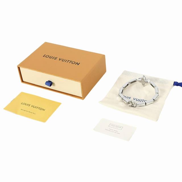 Louis Vuitton Logo装饰 锆石 白水晶手链，Lv Reflect 手链-编码：M0984-官网在售价 30,1250Rmb,Lv Reflect