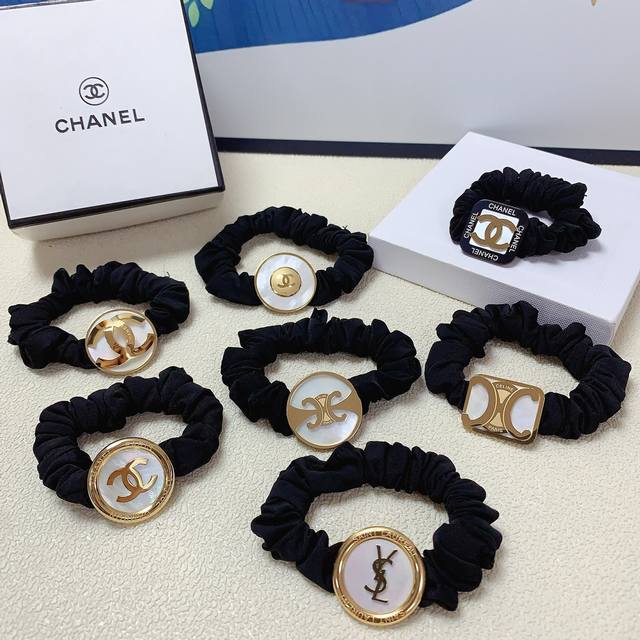 Chanel小香 Celine赛琳 Ysl圣罗兰 钛钢Logo皮筋发圈 日常精致小单品 气质百搭小仙女必入单品 宝藏款 闭眼入推荐款 单个