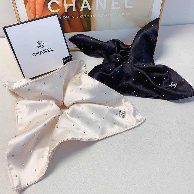 Chanel小香 Chanel发圈 缎面满天星大号皮筋发圈大肠圈气质百搭小仙女必入单品 宝藏款 闭眼入推荐款 单个 配发箍盒