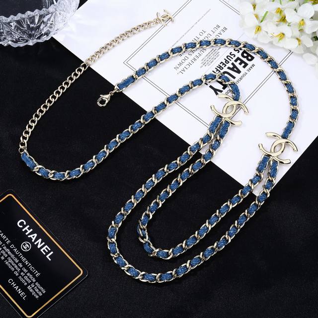 小香 Chanel 新品蓝色腰链 代购级别 一比一品质 香奈鹅 系列 经典Cc Logo 风格高级百搭 高级感爆棚 现货