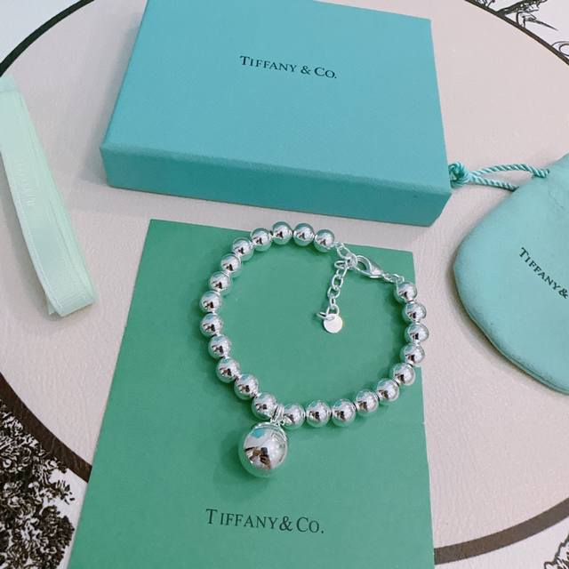 蒂芙尼 Tiffny&Co. 专柜精工银版本手链 明星同款 复古做旧风 原版复刻 纯手工打造 ～正品开模潮流时尚必备 男女均可佩戴 情侣款同款 摇滚朋克银风格