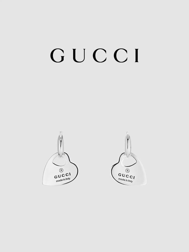 Gucci古驰Trademark系列饰吊坠环形耳环