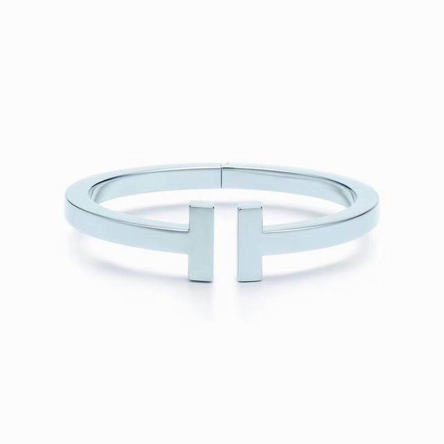Tiffany 蒂夫尼手镯 夏季新款 光面 粗T双T手镯开口手镯 粗版 精选进口亚金材质电镀厚金 超精工 手镯四色齐