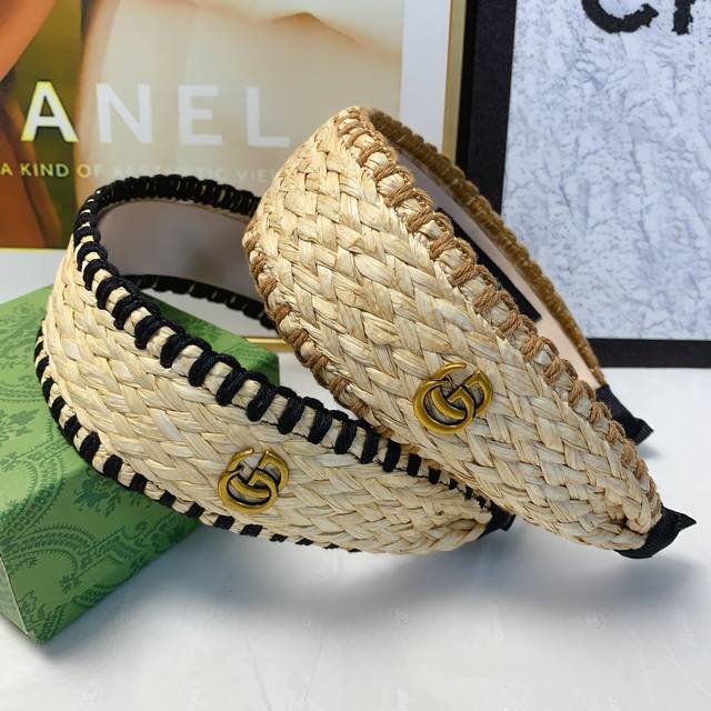 Gucci古驰 Gucci发箍 草编轻奢风发箍气质百搭小仙女必入单品名媛风十足～宝藏款 闭眼入推荐款 单个
