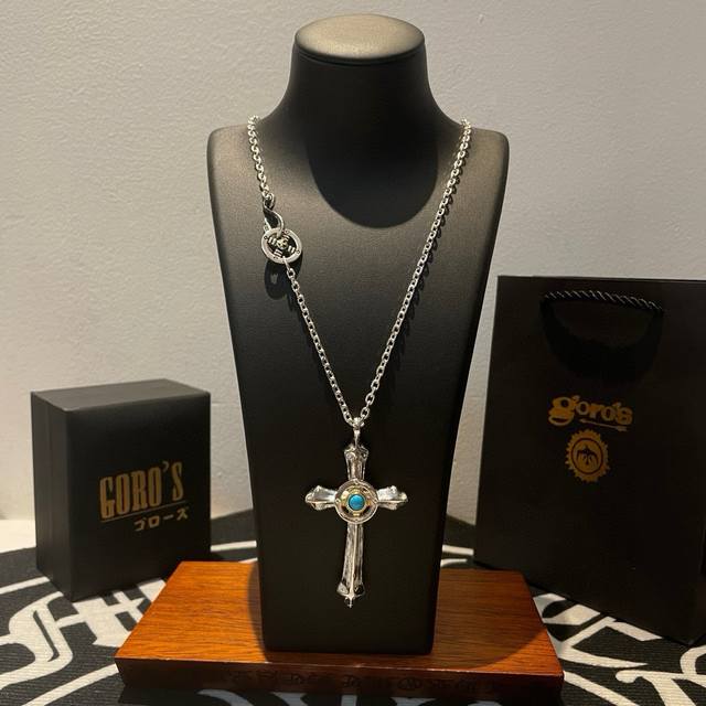 新品上架 Goro’S高桥吾郎复古松石羽毛吊坠 高桥经典项链 顶级版本 认准独家拍摄 主攻高端市场 绝对区别普通版本！图片产品细节与Zp一致！原版制作工艺 精工
