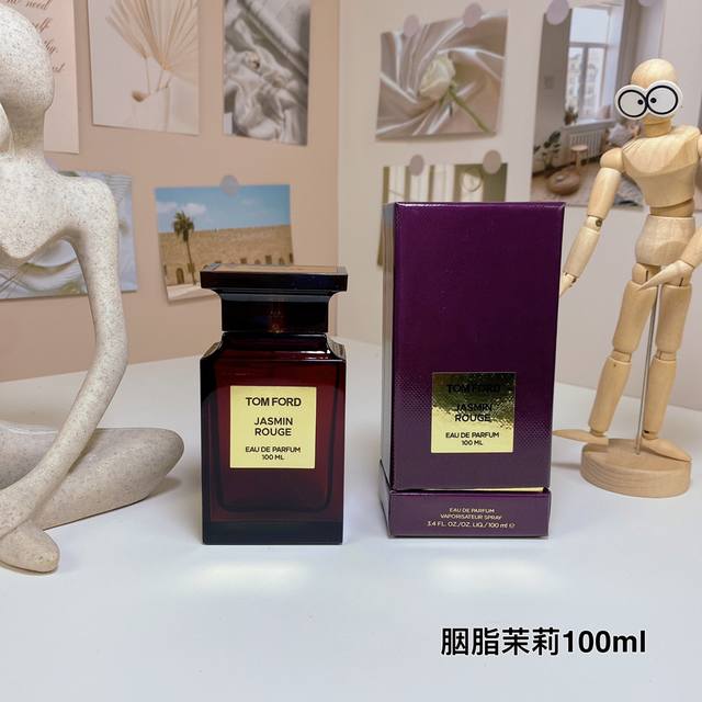 高端品质 Tom Ford Jasmin Rouge汤姆福特茉莉胭脂香水 Ml胭脂茉莉 Jasmin Rouge 香調：東方花香調 前調：生姜 小豆蔻 肉桂 香