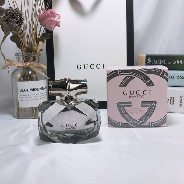 原单品质 Gucci 古驰古奇Bamboo Edp竹韵魅力竹节女士香水75Ml，香调：木质花香调前调：佛手柑中调：依兰、卡萨布兰卡百合、橙花尾调：檀木、大溪地香