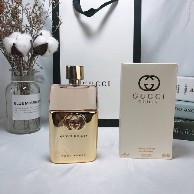 专柜品质 专柜Gucci 古驰 Guilty Femme 19年金色罪爱原罪不羁女士香水90Ml，，Gucci Guilty Eau De Parfum是一款东