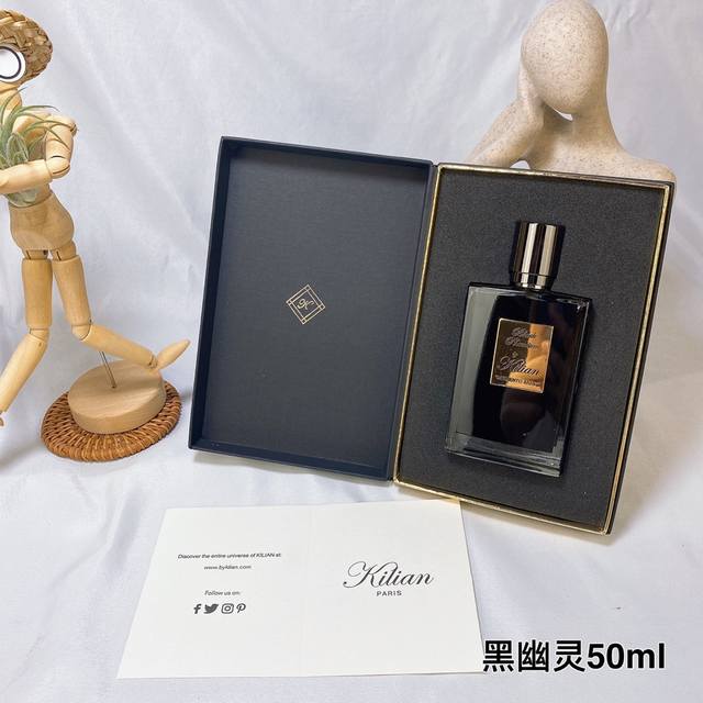 高端品质 克利安黑幽灵 黑夜魅影50Ml By Kilian Black Phantom 香调：东方美食调 气味：朗姆酒 糖 黑巧克力 咖啡 焦糖 杏仁 天芥菜