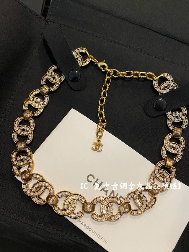 编号Xxl0369 Ch*Nel最新款重叠Cc项链 一致Zp黄铜材质