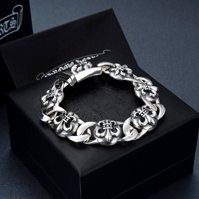 Chrome Hearts 克罗心 潮牌船锚手链，20，22厘米重约92克，时尚百搭款！