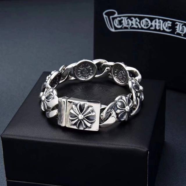 Chrome Hearts 克罗心 潮牌船十字架手链，20厘米重约92克，时尚百搭款！