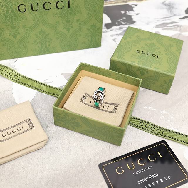 Gucci古驰双G互扣式窄版戒指 尺寸：10#12# 14# 16# 18# 20# 22#24#