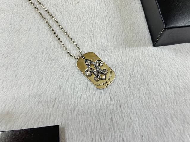 Chrome Herats 克罗心 方牌套船锚项链 长度：60Cm