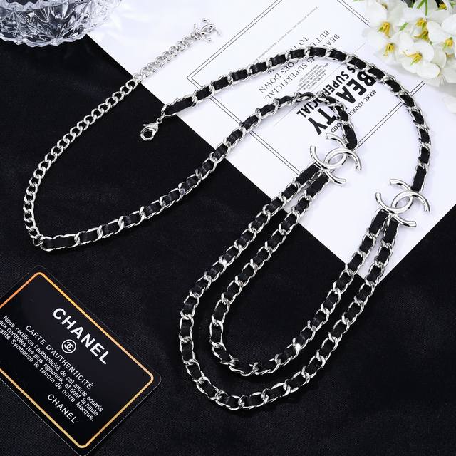 小香 Chanel 新品黑色腰链 代购级别 一比一品质 香奈鹅 系列 经典Cc Logo 风格高级百搭 高级感爆棚 现货