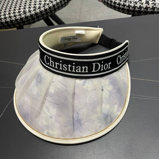 Dior 迪奥2025新款朵澜时尚国风空顶帽女新款大檐新中式防晒帽夏天遮阳防紫外线帽子