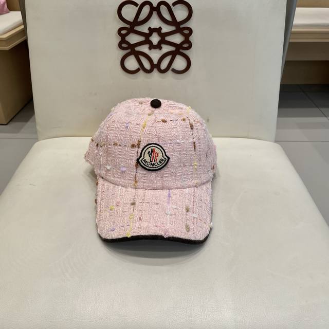 蒙口 Monceler早秋新款简约网格纹棒球帽女网眼透气遮阳帽时尚百搭鸭舌帽潮男