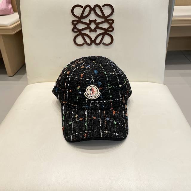 蒙口 Monceler早秋新款简约网格纹棒球帽女网眼透气遮阳帽时尚百搭鸭舌帽潮男