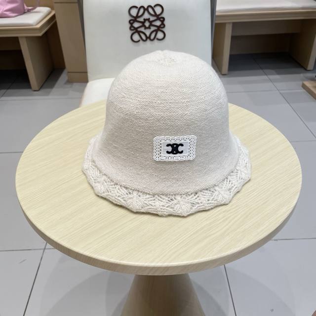 塞琳Celine时尚百搭水桶帽秋冬季小香风优雅渔夫帽女士羊毛混纺帽子保暖盆帽