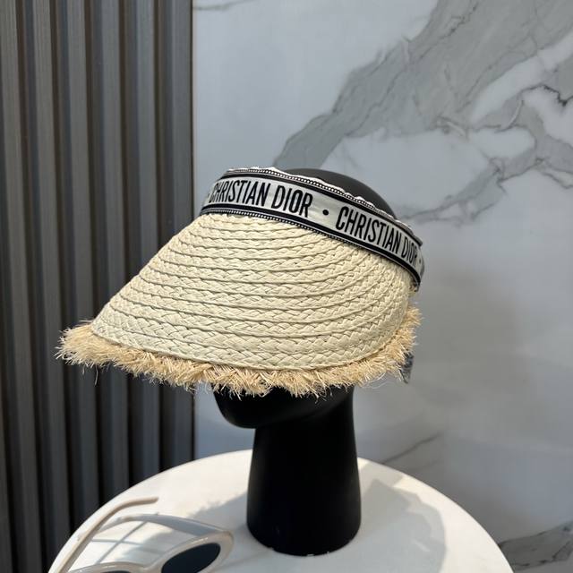 迪奥 Dior 空顶帽 高级定制，名媛风，细节待上，夏季防晒防紫外线，出行必备，百搭好看