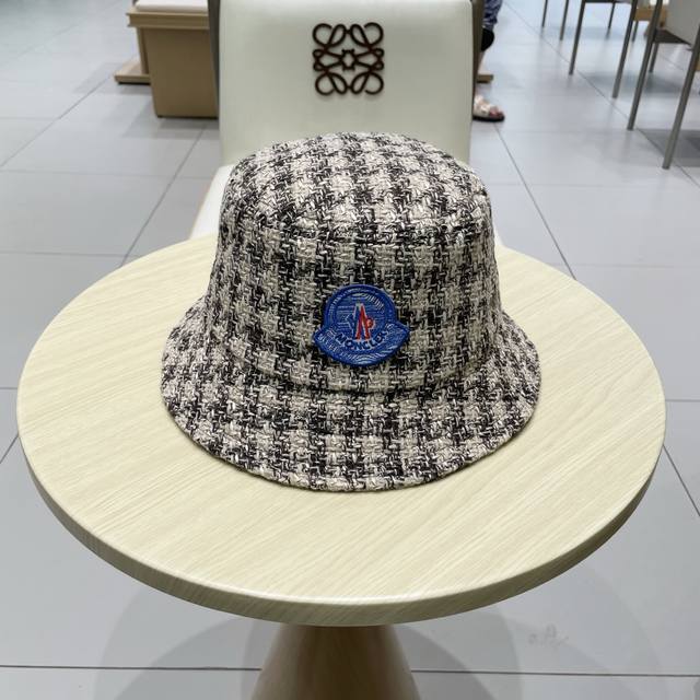 蒙口 Monceler2025新款韩版格子渔夫帽女秋冬复古百搭显脸小水桶帽盆帽帽子潮