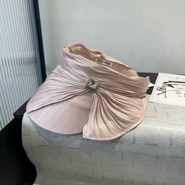 Miumiu缪缪新款真丝发箍，蝴蝶结遮阳帽