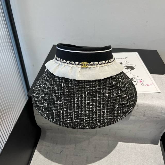 Chanel香奈儿空顶遮阳帽，发箍遮阳帽，头围57Cm