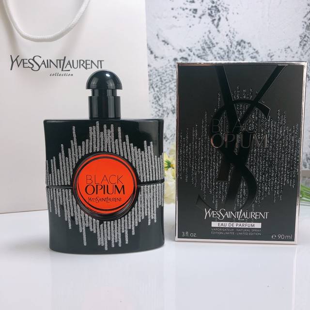 专柜品质Ysl圣罗兰黑鸦片音阶限量版 Edp 浓香型 香水90Ml