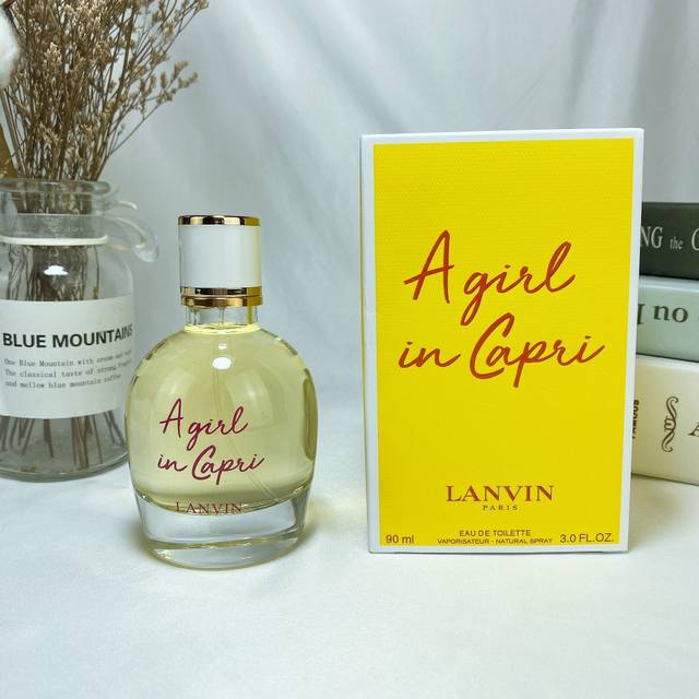 专柜品质Lanvin 浪凡卡普里岛女孩女士Edt淡香水90Ml香调:柑橘香型前调:意大利柠檬、香柠檬中调:葡萄柚花、海洋元素基调:白麝香、浮木、琥珀