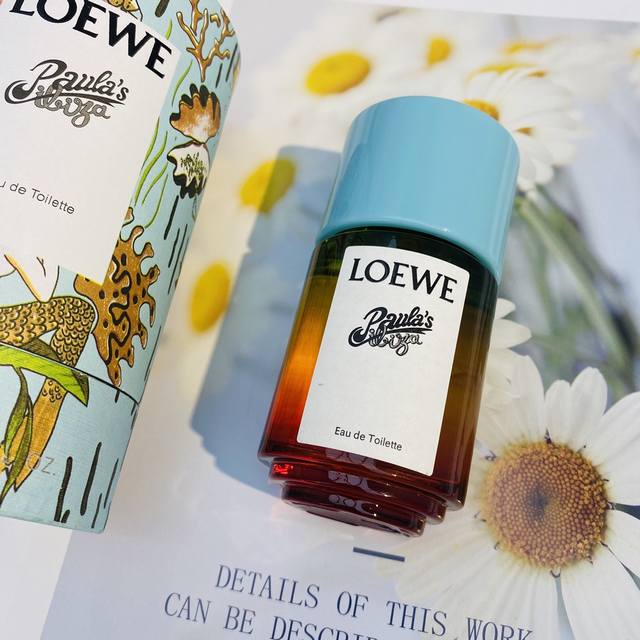 专柜品质 限定款 Loewe 罗意威 Paula's Ibiza 伊维萨岛的滨海假日淡香水 50Ml 男女士通用前调:松香油,橘子油,椰子水中调:浮木,百合,鸡