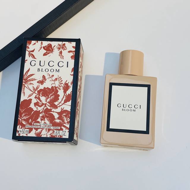 专柜品质古驰 Gucci Gucci Bloom女士淡香水 限量新款花悦女士Bloom香水 Ed Ml由调香大师Alberto Morillas悉心调制，搭配米