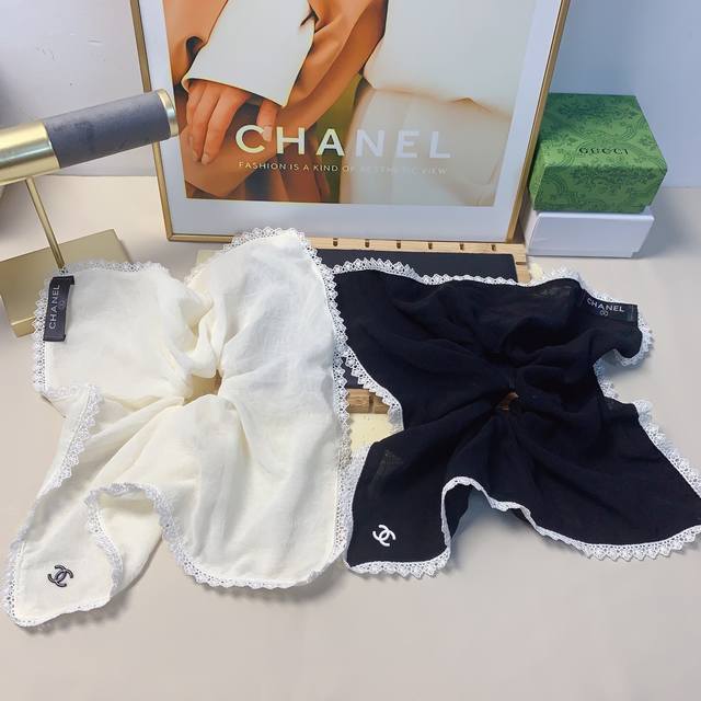 Chanel小香Chanel皮筋雪纺勾花边皮筋发圈气质百搭小仙女必入单品 宝藏款 闭眼入推荐款 单个