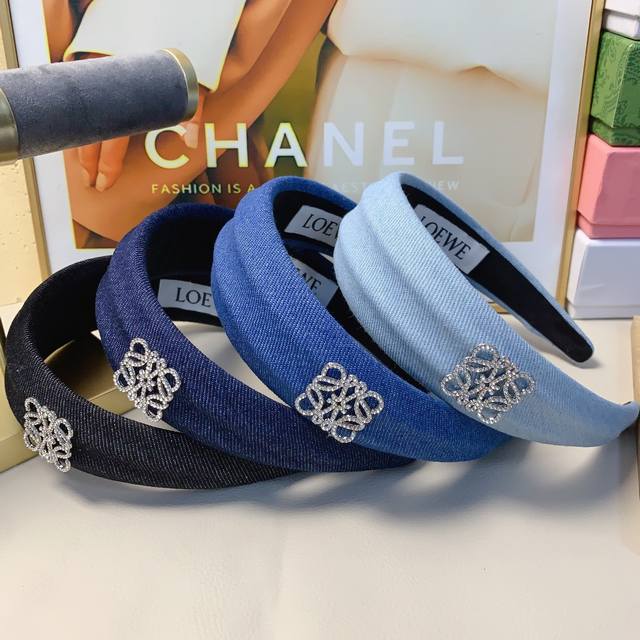 Loewe罗意威罗意威发箍牛仔镶钻轻奢风发箍气质百搭小仙女必入单品名媛风十足～宝藏款 闭眼入推荐款 单个