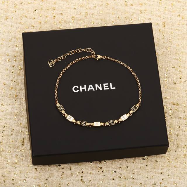 210589 我们出品 Zp9100,量大咨询客Fu 香24P黑白珐琅方块 Choker 项链 最爱的Vintage遇到绝对不能错过！五金配件细节做工完美得无懈