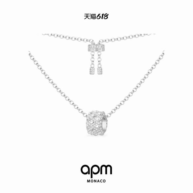 A批M Monaco新品银色加厚圆环尖刺项链！潮流与时尚碰撞，彰显前卫时尚，个性尖刺设计，为造型增添前卫时尚，以璀璨锆石点缀，呈现耀眼夺目的灵动质感，简约不失细