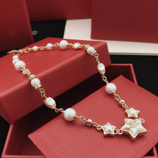编号Xxl0256 Ch*Nel最新款星星项链 一致Z批黄铜材质