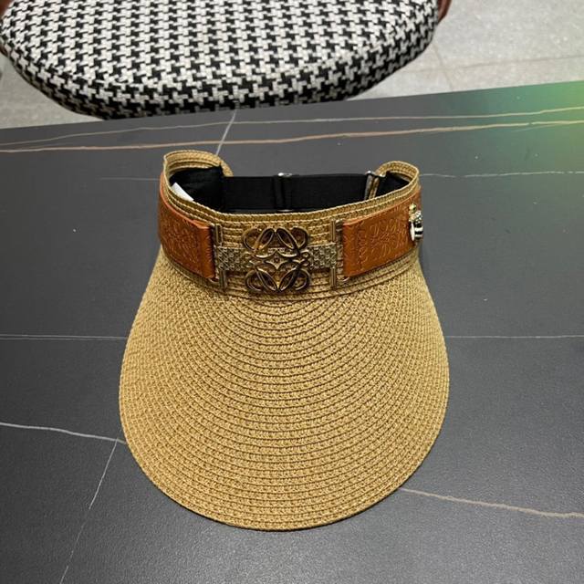 Loewe罗意威 防晒帽 新款空顶帽防紫外线大帽檐夏季遮阳草帽方便携带