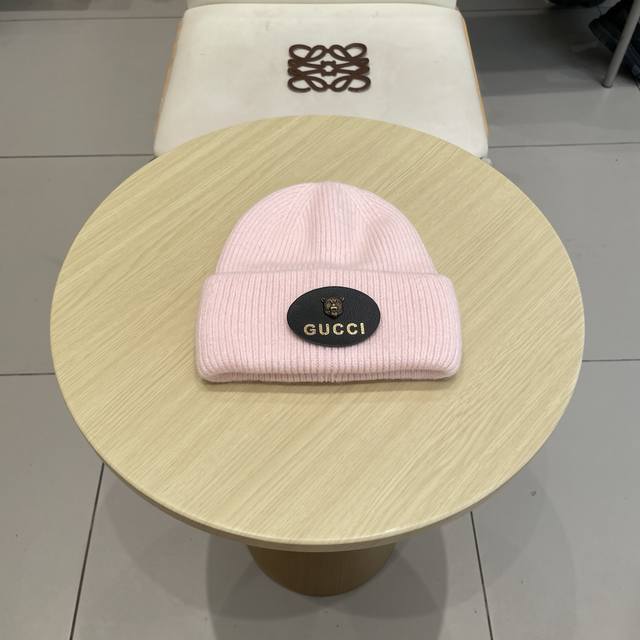 Gucci古奇秋冬新款毛线帽，羊毛面料，男女同款