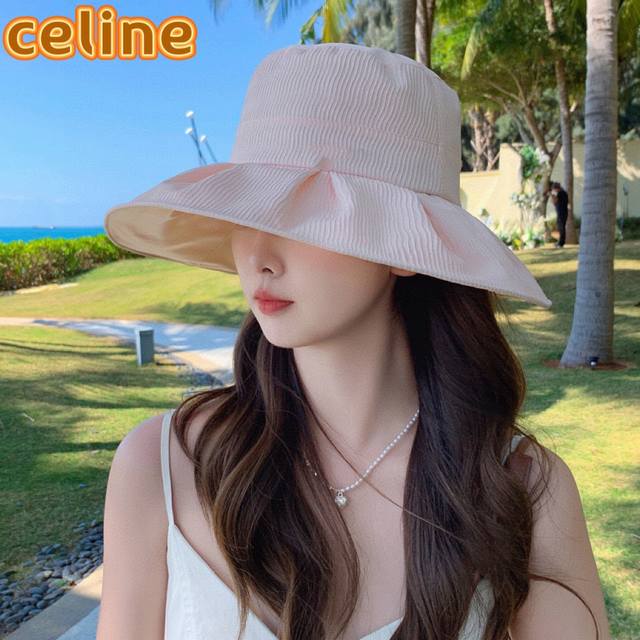 Celine塞琳春夏走秀爆款渔夫帽原版定制，简约时尚，搭配同色T恤简直不要太好看 头围:56-58Cm均可