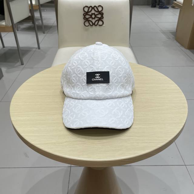 Chanel 香奈儿25S新款黑色 暗纹满Logo双C棒球帽鸭舌帽