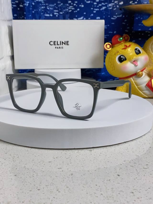 Celine赛林 2025新款凯旋门同款复古棱角Tr网红素颜防蓝光眼镜框大框显脸小可配镜