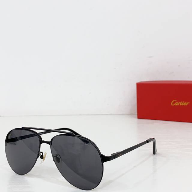 Cartier 卡地亚官网原版一比一 Model: Ct0354S 品牌标志性极强的珍贵太阳眼镜，全框金属材质，独特风格，魅力逼人的半框电镀工艺精湛气质十足！新