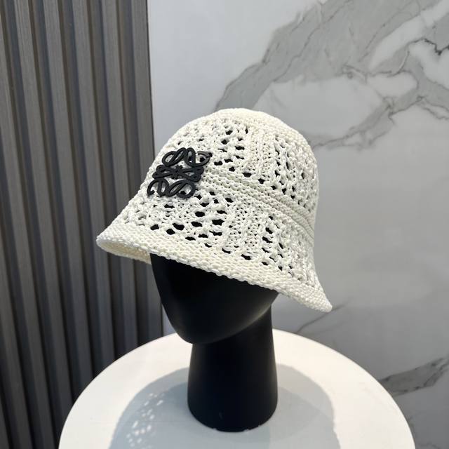 罗意威Loewe夏季渔夫帽女2025素颜网红百搭水桶帽子防晒遮脸时尚盆帽