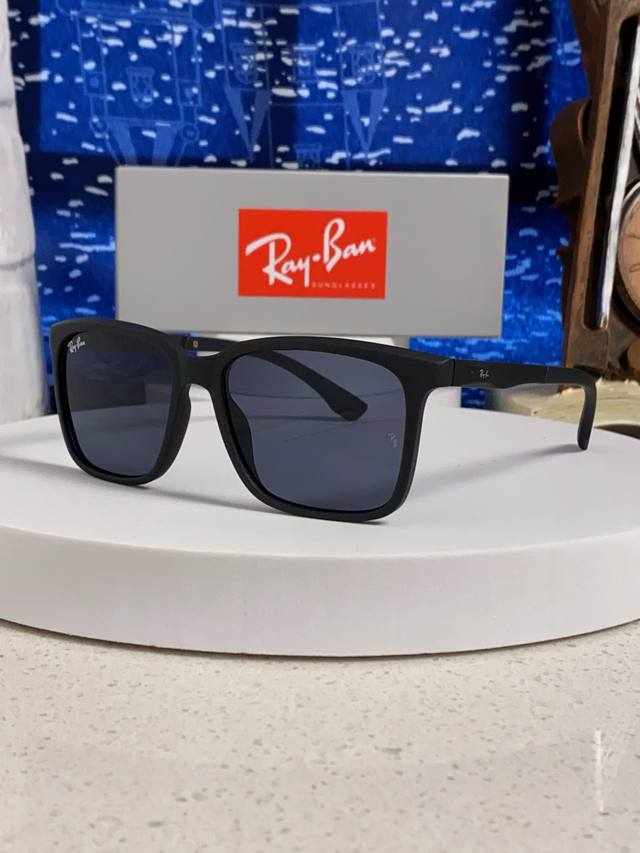 Rayban雷朋 2025新款大框男女太阳眼镜方框防紫外线大脸韩版网红墨镜 男女通用款 简约时尚 Rb4614