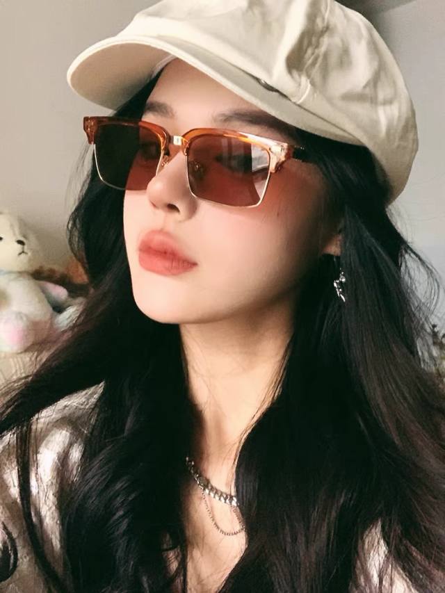 Miumi*复古猫眼墨镜欧美风窄框太阳镜女式防紫外线Ins风防紫外线太阳镜