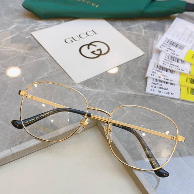 Gucc* 古*驰新款光学架，Model：Gg1469Oa，Size：51口19-145