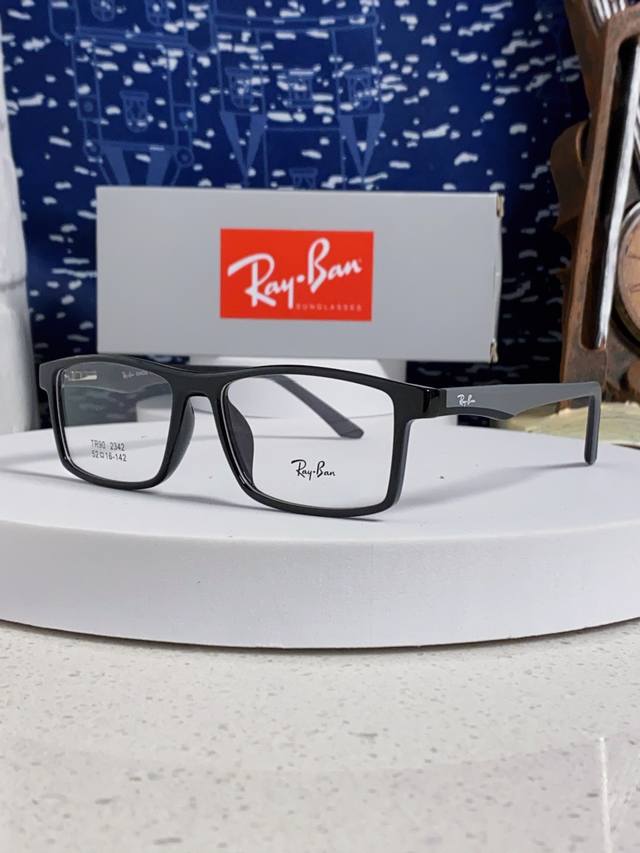 Rayban雷朋 博士眼镜老花眼镜男全框高清防蓝光定制中老年人眼镜可配镜用 款号：Rb2342