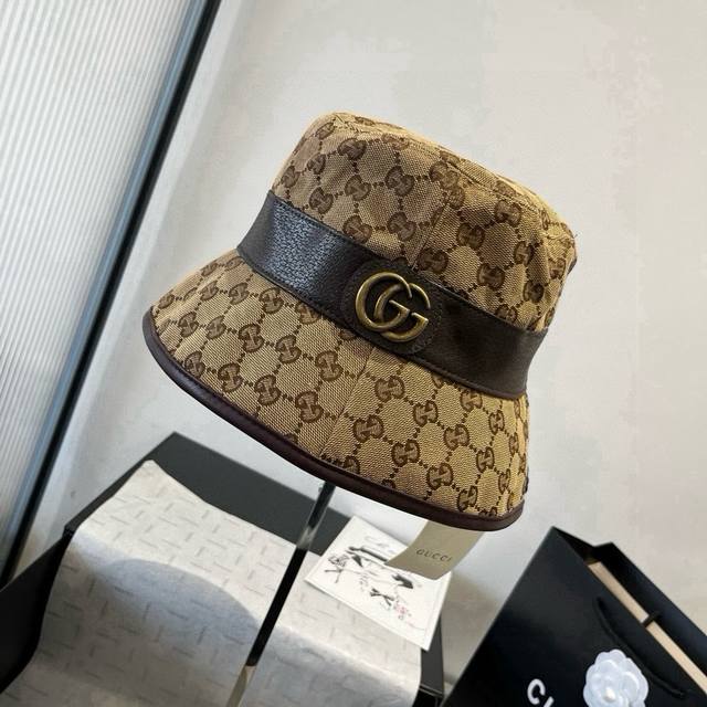 Gucci古奇原单渔夫帽，头围57Cm