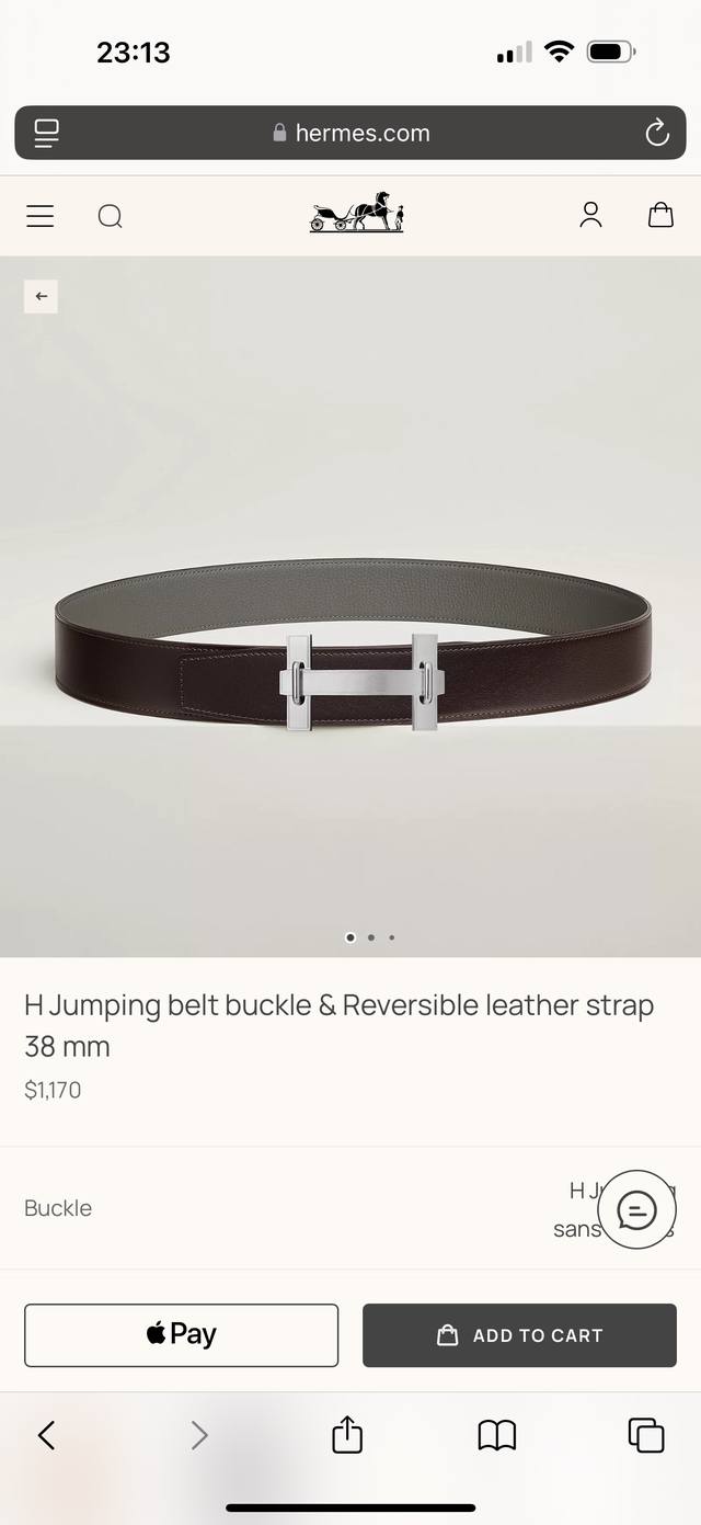 H Jumping 精品五金 搭配进口 積雨雲灰 Togo皮 宽度38Mm 以其精湛工艺高品质材料和经典设计备受推崇 是男士腰带顶级选择 简约大气 适合商务和休